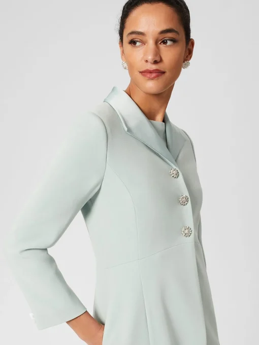 Flash Sale Hobbs Darcie Fit And Flare Coat Sage Green