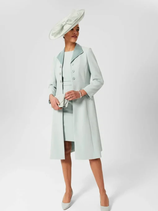 Flash Sale Hobbs Darcie Fit And Flare Coat Sage Green