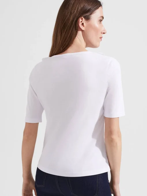 Cheap Hobbs Demi Broderie Top White