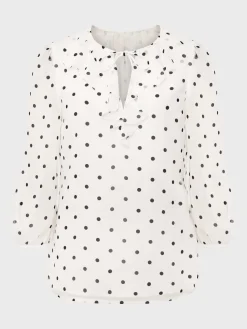 Online Hobbs Demi Spot Blouse Ivory Navy