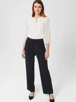 Online Hobbs Demi Spot Blouse Ivory Navy