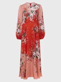 Best Sale Hobbs Denman Dress Red Rose Multi
