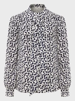 Fashion Hobbs Dolly Blouse Ivory Navy