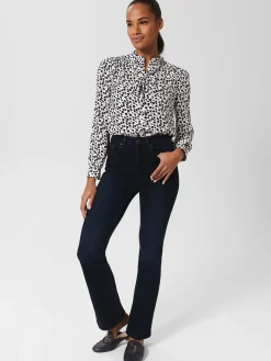 Fashion Hobbs Dolly Blouse Ivory Navy