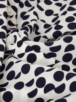 Fashion Hobbs Dolly Blouse Ivory Navy