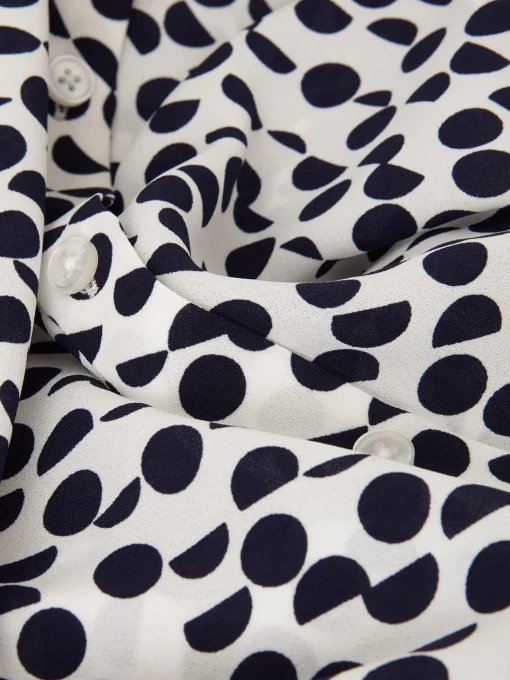Fashion Hobbs Dolly Blouse Ivory Navy