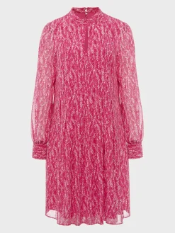 Outlet Hobbs Dominica Spot Dress Pink Multi