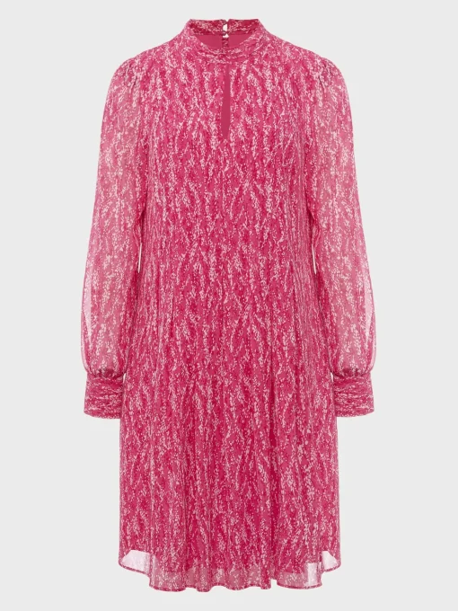 Outlet Hobbs Dominica Spot Dress Pink Multi