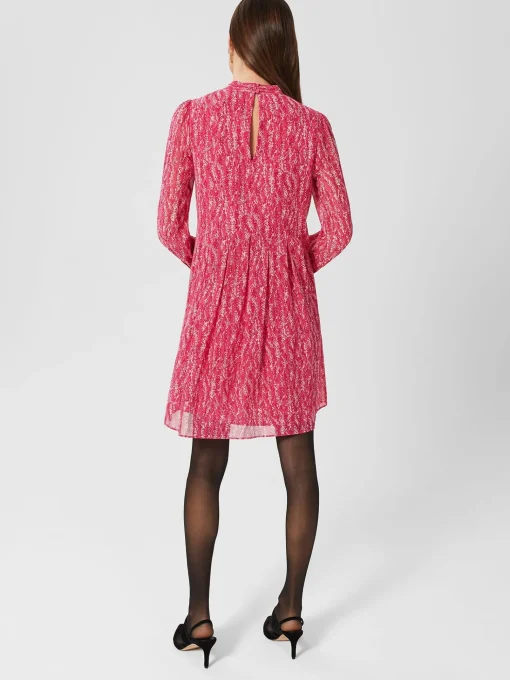 Outlet Hobbs Dominica Spot Dress Pink Multi