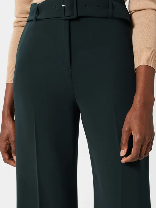 Cheap Hobbs Drew Wide Trousers Deep Pine Green