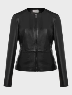 Cheap Hobbs Eden Leather Jacket Black