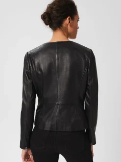 Cheap Hobbs Eden Leather Jacket Black