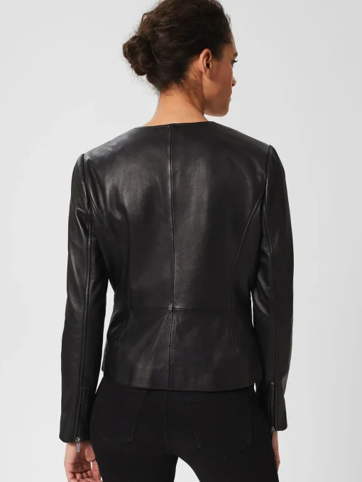 Cheap Hobbs Eden Leather Jacket Black