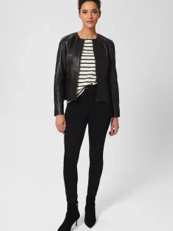 Cheap Hobbs Eden Leather Jacket Black