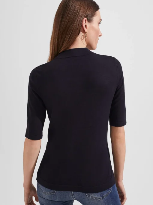 Cheap Hobbs Effie Knitted Top Navy