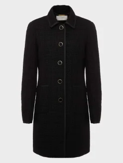 Online Hobbs Elaine Tweed Coat Black