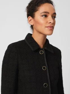 Online Hobbs Elaine Tweed Coat Black