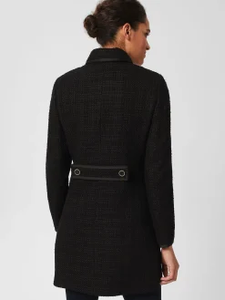 Online Hobbs Elaine Tweed Coat Black