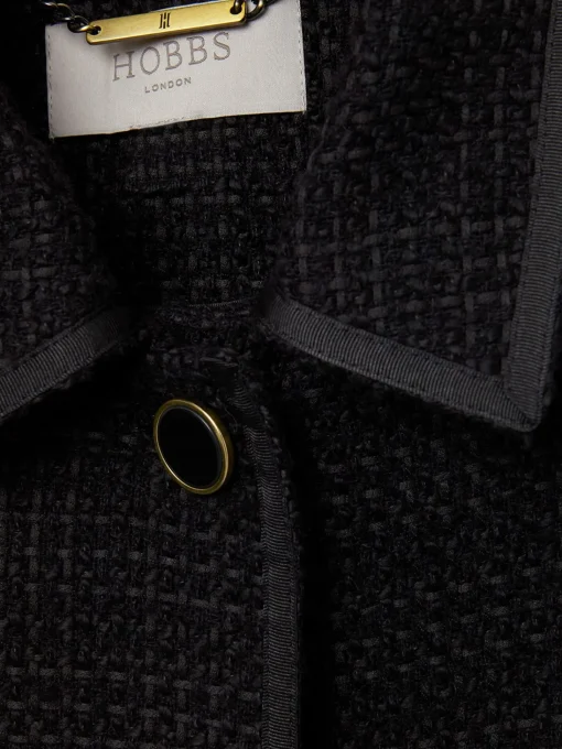 Online Hobbs Elaine Tweed Coat Black