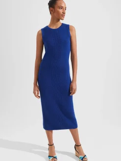 Shop Hobbs Elea Knitted Dress Cobalt Blue