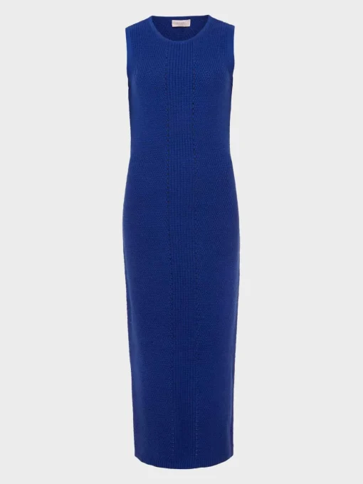 Shop Hobbs Elea Knitted Dress Cobalt Blue