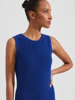 Shop Hobbs Elea Knitted Dress Cobalt Blue