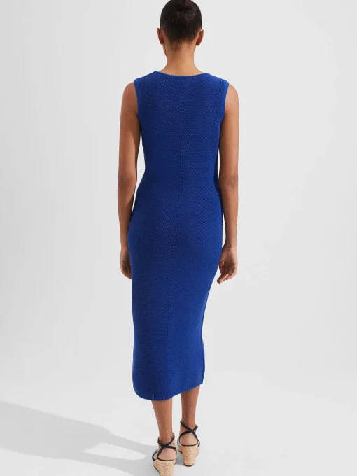 Shop Hobbs Elea Knitted Dress Cobalt Blue