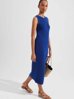 Shop Hobbs Elea Knitted Dress Cobalt Blue