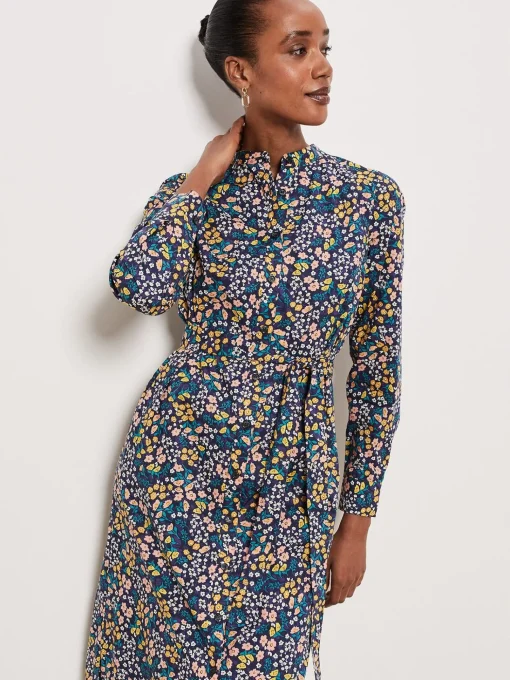 Clearance Hobbs Elmire Dress Navy Multi