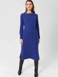 Outlet Hobbs Eloise Knitted Dress Cobalt Blue