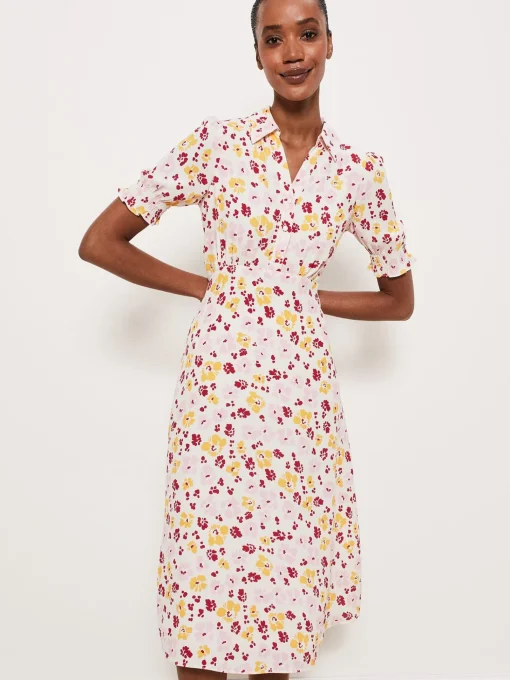 Outlet Hobbs Elora Dress Ivory Multi
