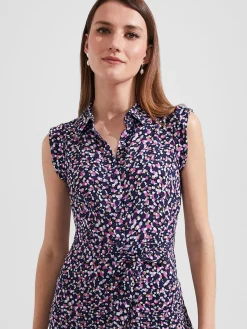 Sale Hobbs Esme Dress Navy Multi