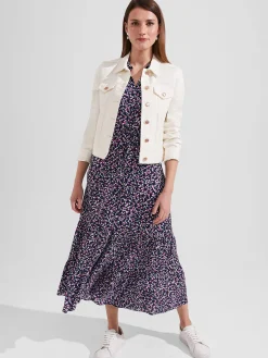 Sale Hobbs Esme Dress Navy Multi