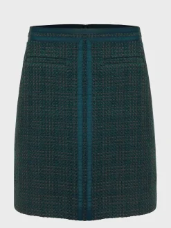 Shop Hobbs Estella Tweed Skirt Deep Pine Green