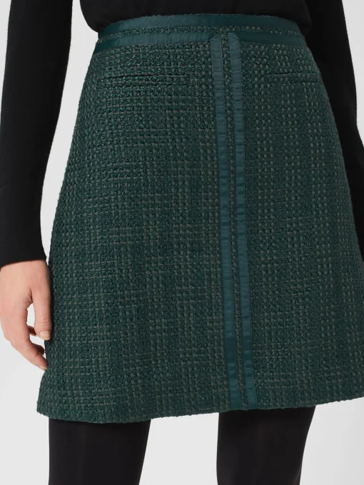 Shop Hobbs Estella Tweed Skirt Deep Pine Green