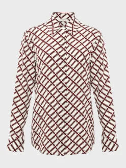 Shop Hobbs Eva Printed Silk Blouse Ivory Multi