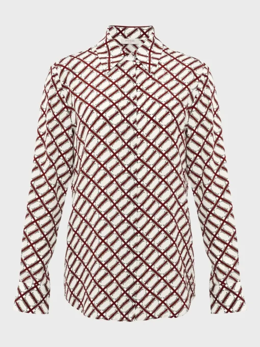 Shop Hobbs Eva Printed Silk Blouse Ivory Multi