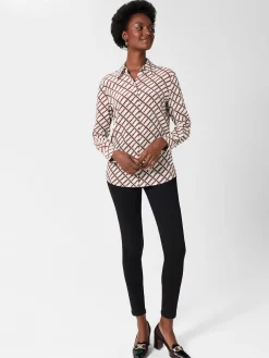 Shop Hobbs Eva Printed Silk Blouse Ivory Multi