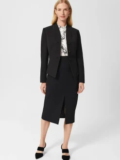 Cheap Hobbs Eva Silk Printed Shirt Ivory Black