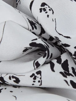 Cheap Hobbs Eva Silk Printed Shirt Ivory Black