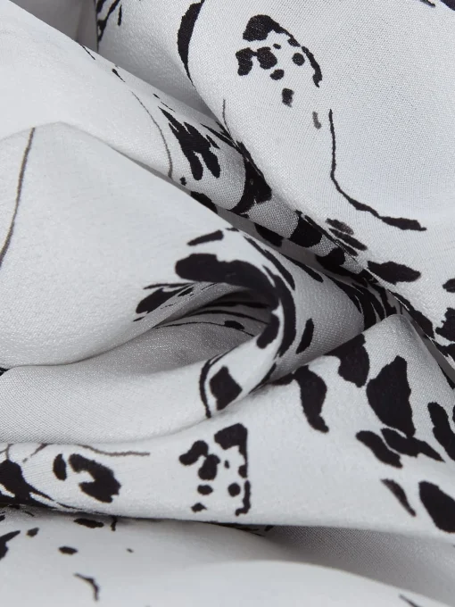 Cheap Hobbs Eva Silk Printed Shirt Ivory Black