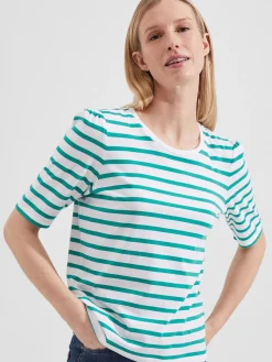 Cheap Hobbs Eva Stripe Top White Aruba