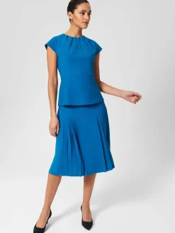 Sale Hobbs Everleigh Skirt Imperial Blue