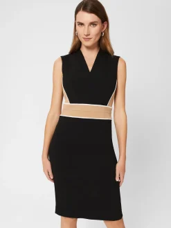 Shop Hobbs Fatima Dress Black Camel