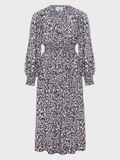 Sale Hobbs Fenton Dress Navy Buttrcream