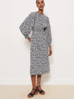 Sale Hobbs Fenton Dress Navy Buttrcream