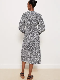 Sale Hobbs Fenton Dress Navy Buttrcream