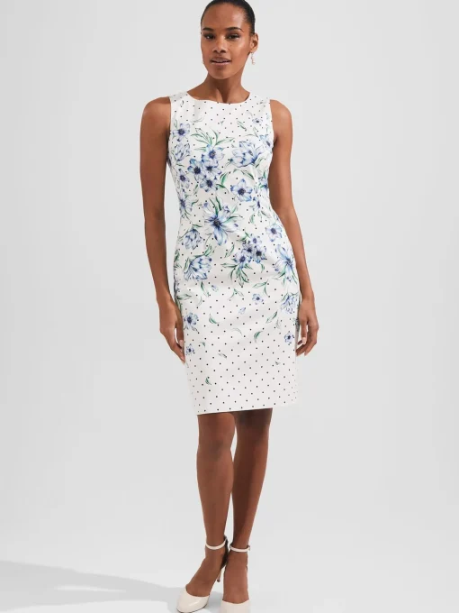 Best Hobbs Fiona Floral Shift Dress Ivory Multi