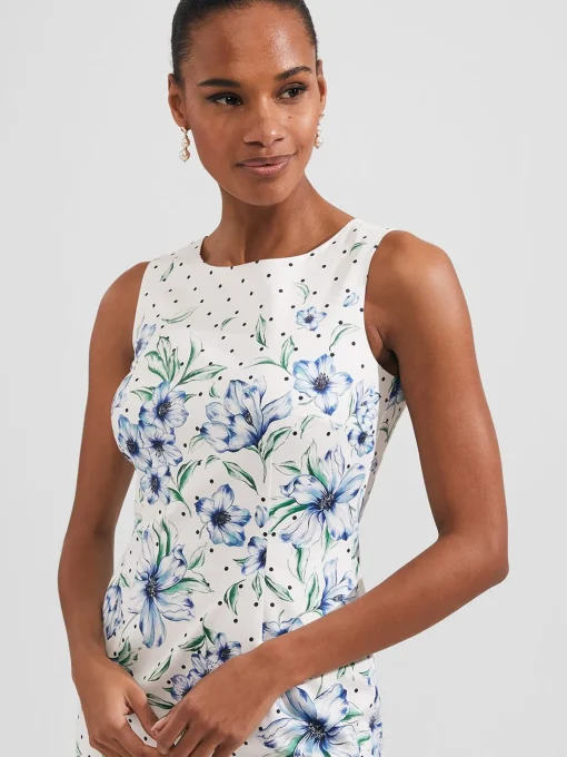 Best Hobbs Fiona Floral Shift Dress Ivory Multi