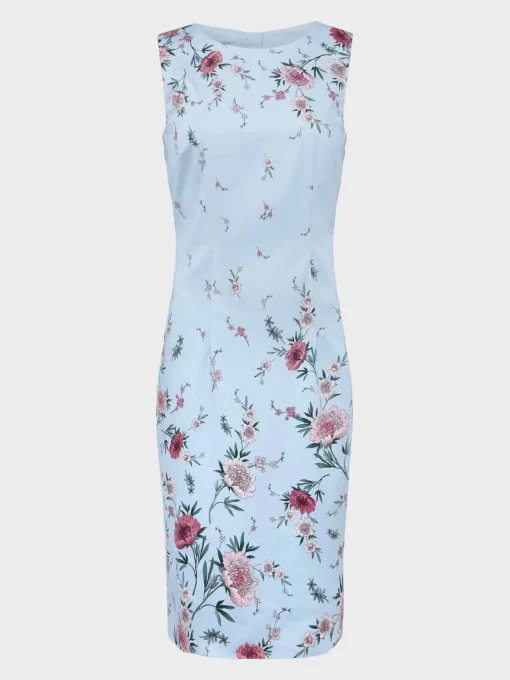 Best Sale Hobbs Fiona Floral Shift Dress Pale Blue Multi